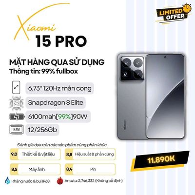 Mi 15 Pro Fullbox Xám 12/256Gb. Mua bán Điện thoại tại Quận Ninh Kiều Cần Thơ được đăng bởi Zelda Phone