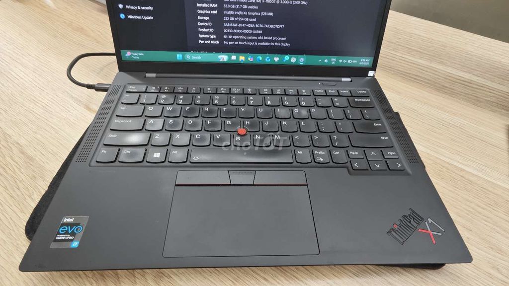 Lenovo ThinkPad X1 Carbon Gen 9 i7-1185G7 32GB/1TB. Mua bán Laptop tại Huyện Nhà Bè Tp Hồ Chí Minh được đăng bởi An hình 1