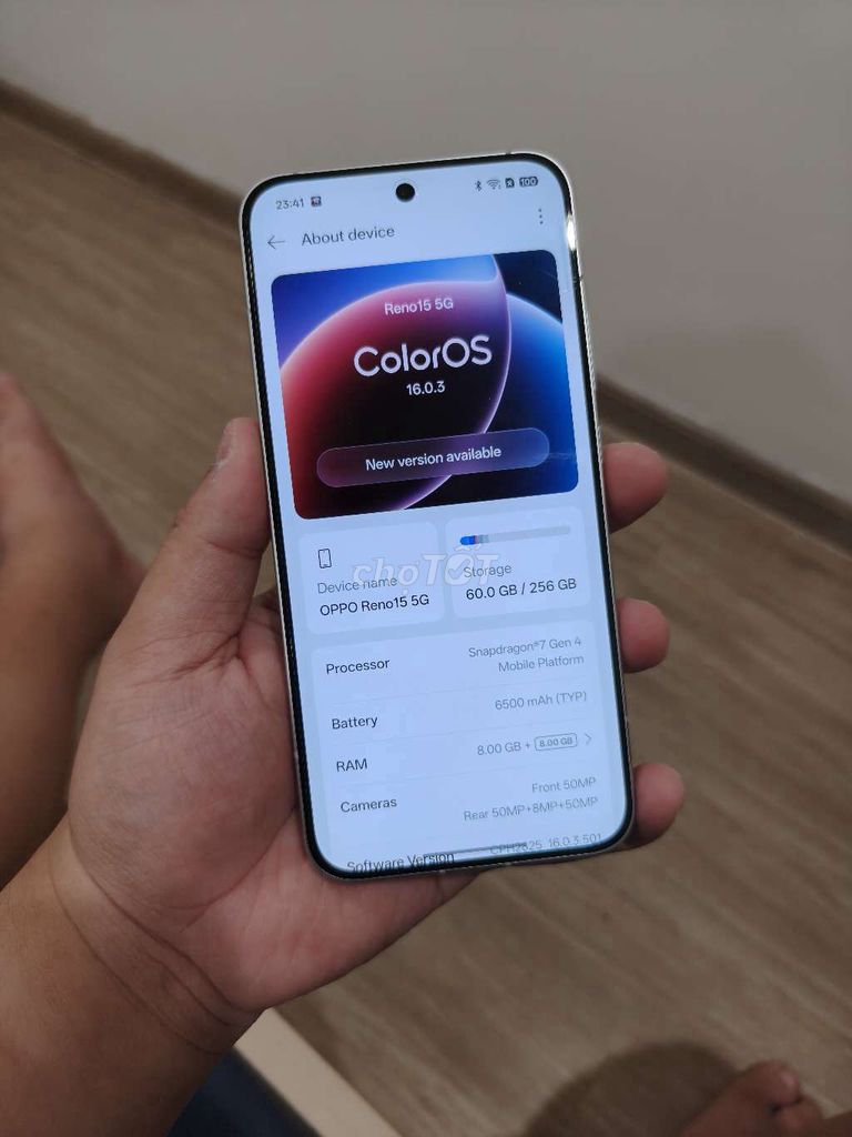OPPO Reno15 5G Trắng 8/256GB. Mua bán Điện thoại tại Quận Bình Thạnh Tp Hồ Chí Minh được đăng bởi hoàng thái bảo hình 1