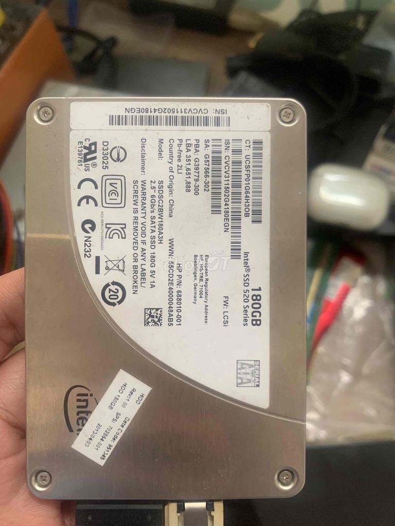 Ổ cứng SSD Intel 180GB. Mua bán Linh kiện (RAM, Card...) tại Thành phố Biên Hòa Đồng Nai được đăng bởi Zin2ND hình 1