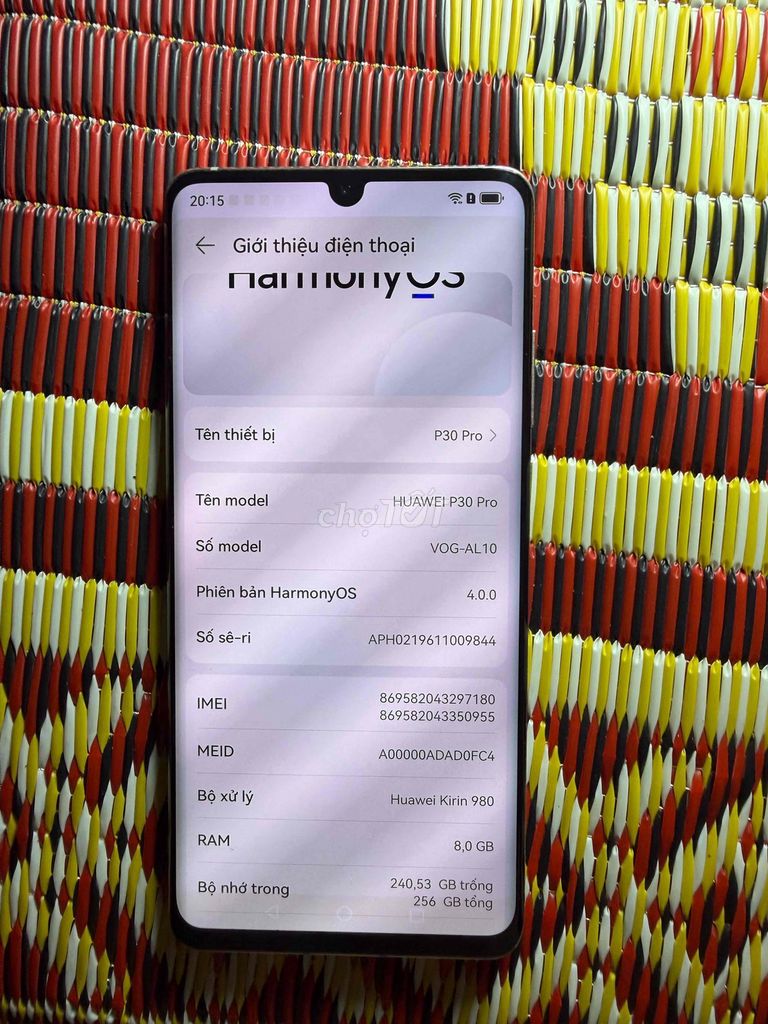 Huawei P30 Pro 256GB Kirin 980. Mua bán Điện thoại tại Quận Nam Từ Liêm Hà Nội được đăng bởi  Thế hình 1