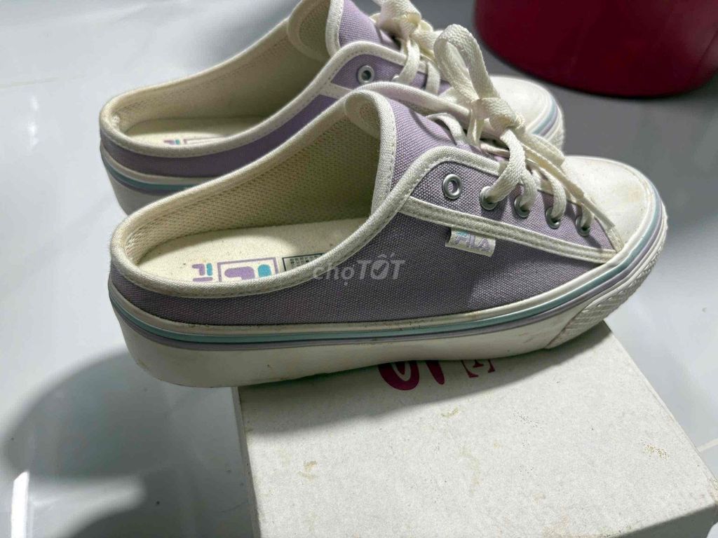 Fila Giày lười Nữ Vải Tím. Mua bán Giày dép tại Quận 10 Tp Hồ Chí Minh được đăng bởi Trân Phạm hình 1