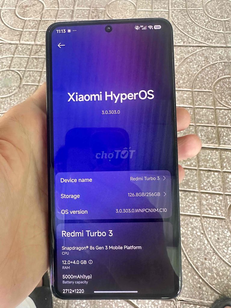 Xiaomi Redmi Turbo 3 12GB/256GB Đen. Mua bán Điện thoại tại Thành phố Trà Vinh Trà Vinh được đăng bởi Nguyễn Thành hình 1