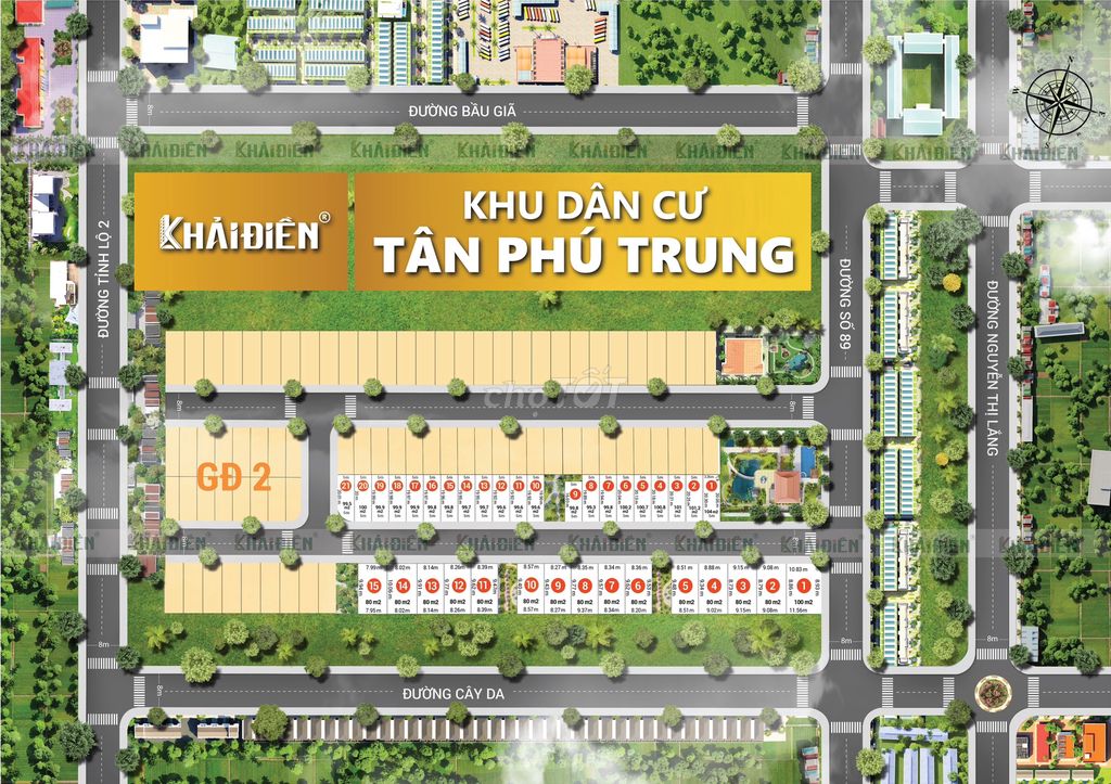 Siêu phẩm 60 nền kDC TÂn Phúc Trung đối diên Vinhomes Hóc Môn