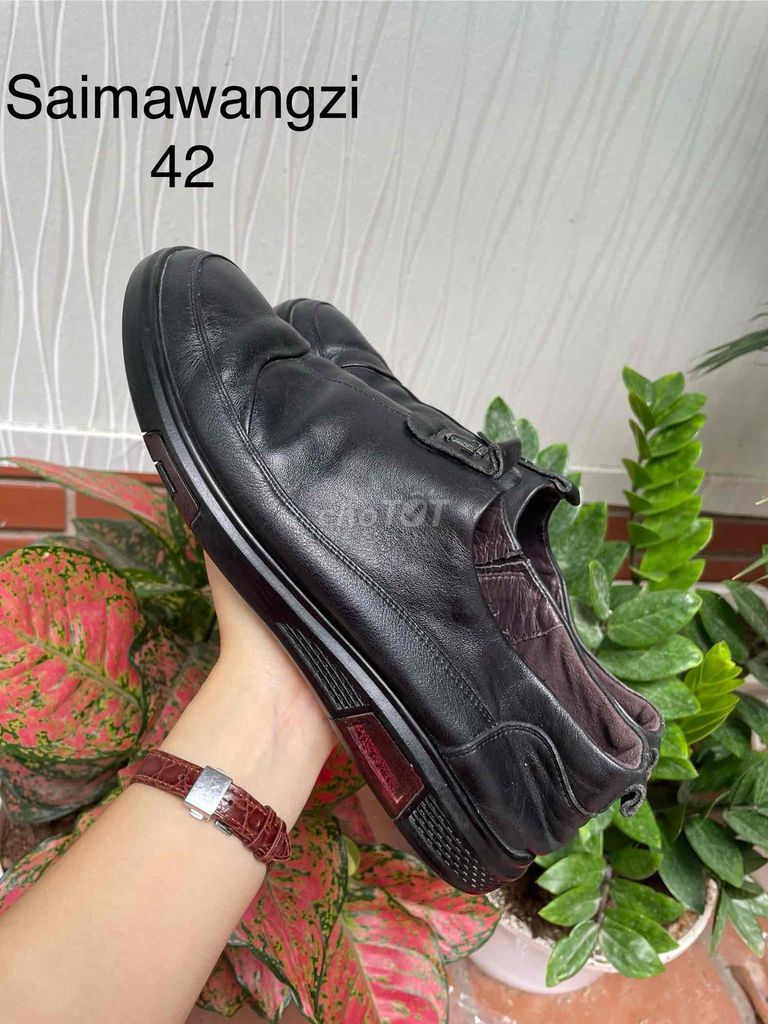 Giày lười nam da thật xịn size 42