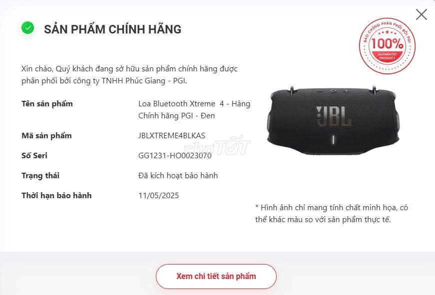 Loa Bluetooth JBL Xtreme 4 Đen Đã sử dụng. Mua bán Tivi, Âm thanh tại Huyện Đất Đỏ Bà Rịa - Vũng Tàu được đăng bởi Quốc Cường Phạm hình 1
