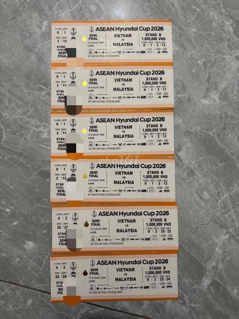 Vé VIP Việt Nam vs Malaysia Mỹ Đình