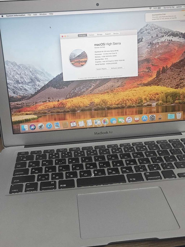 Apple MacBook Air 2014 i5 4GB/128GB. Mua bán Laptop tại Quận Tân Phú Tp Hồ Chí Minh được đăng bởi Minh Nguyễn hình 1