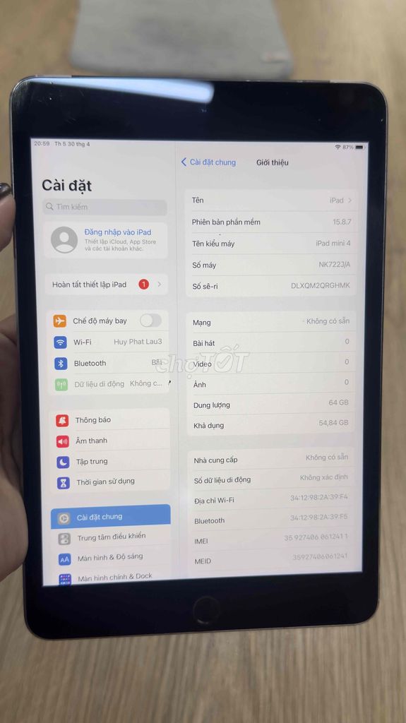 Apple iPad mini 4 64GB Bạc Wifi + 4G. Mua bán Máy tính bảng tại Quận 7 Tp Hồ Chí Minh được đăng bởi Name No hình 1