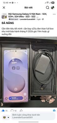 Samsung Galaxy S25 Ultra Đen Titan Như mới