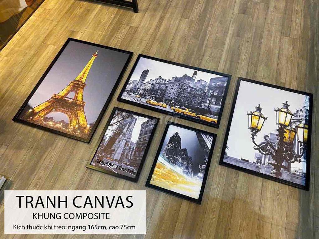 Tranh treo tường chung cư, homestay canvas