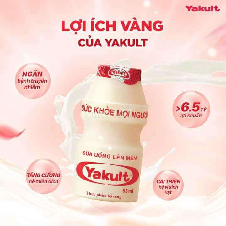 Sữa uống lên men Yakult 65ml Nhật Bản. Mua bán Đồ ăn, thực phẩm và các loại khác tại Thành phố Cao Lãnh Đồng Tháp được đăng bởi Tuyen Vo hình 1