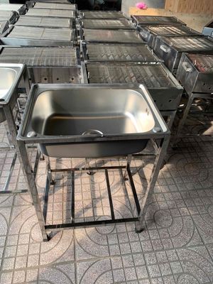 Bồn rửa chén Inox 2 ngăn có kệ. Mua bán Thiết bị vệ sinh, nhà tắm tại Huyện Bình Chánh Tp Hồ Chí Minh được đăng bởi xưởng sản xuất nội thất  Đại Trường Hữu