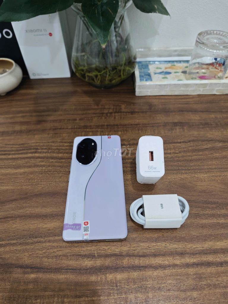 Honor 100 Pro 5G 12/256 Tím sạc 66w có ship COD. Mua bán Điện thoại tại Quận Hoàng Mai Hà Nội được đăng bởi Trần Ngọc Hiếu hình 1