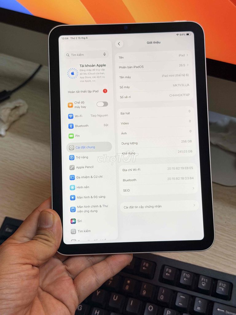 Apple iPad mini 6 Wifi 256GB starlight. Mua bán Máy tính bảng tại Quận Ba Đình Hà Nội được đăng bởi Nguyen  hình 1