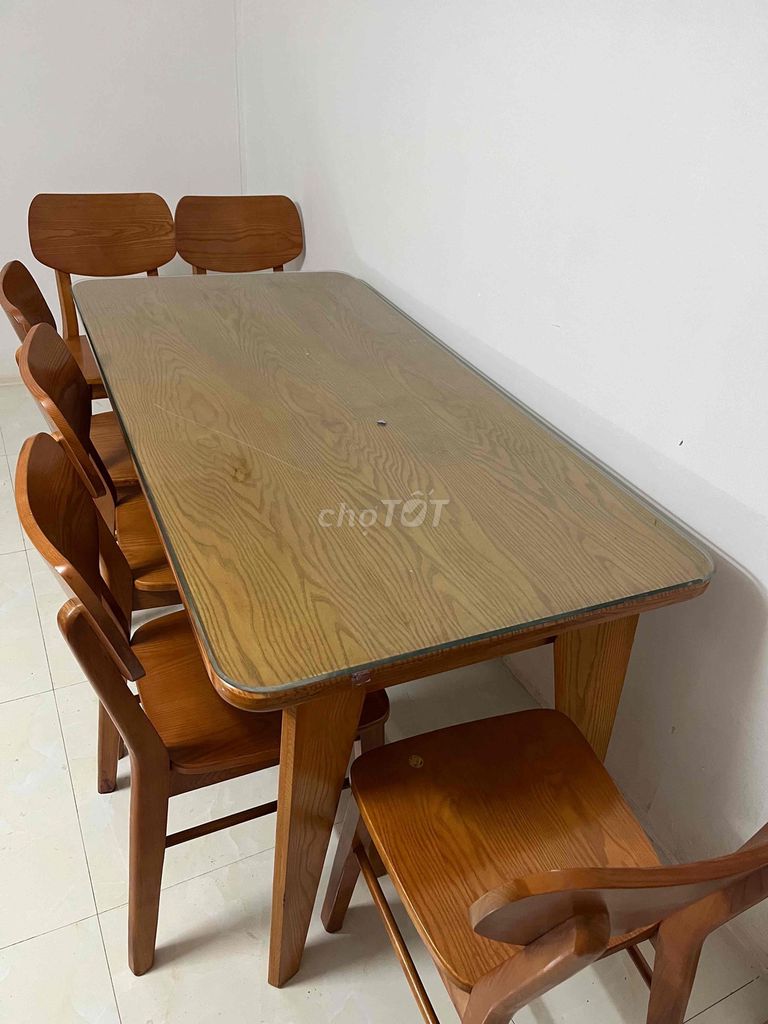 Bộ bàn ghế Gỗ Nâu gỗ 80cm x 1m6. Mua bán Bàn ghế tại Quận Liên Chiểu Đà Nẵng được đăng bởi linh ngoc hình 1