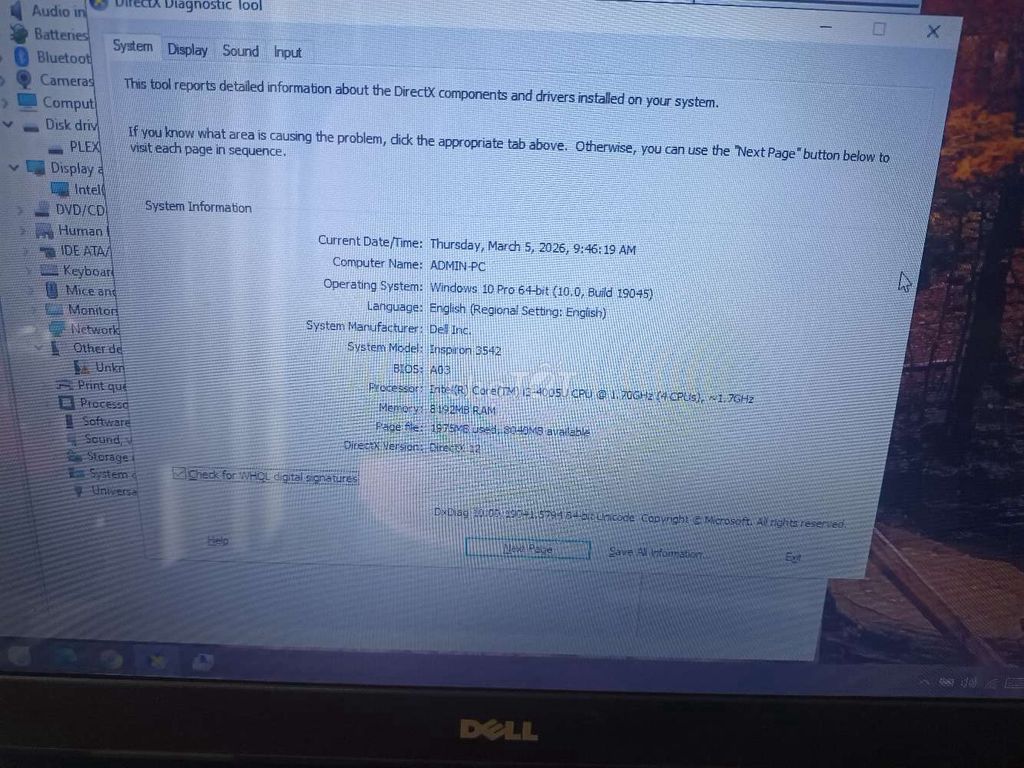 Dell Inspiron 3542 i3-4005U ram8gb ssd256gb. Mua bán Laptop tại Quận Hải Châu Đà Nẵng được đăng bởi Anh Lý hình 1