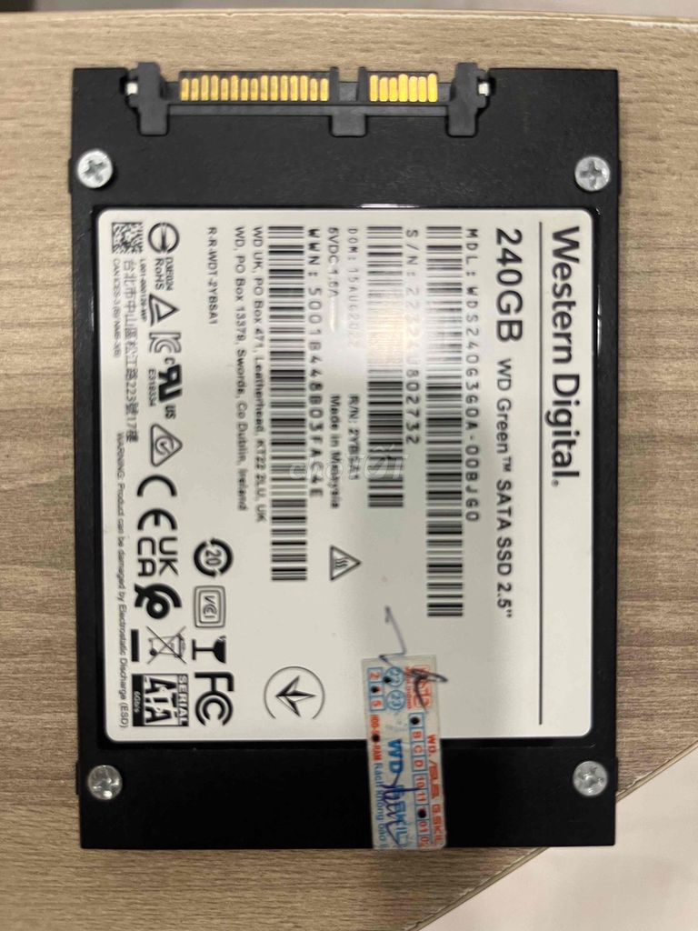 Ổ cứng SSD Western Digital WD Green 240GB. Mua bán Linh kiện (RAM, Card...) tại Thành phố Vũng Tàu Bà Rịa - Vũng Tàu được đăng bởi minh nguyen hình 1