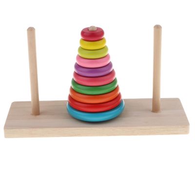 Tháp Hà Nội 10 vòng màu đồ chơi gỗ trí tuệ