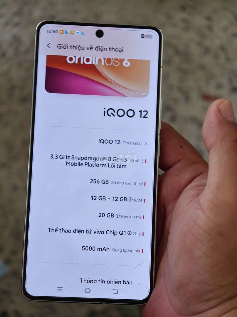iQOO 12 giao lưu xuống. Mua bán Điện thoại tại Huyện Thống Nhất Đồng Nai được đăng bởi bull hình 1