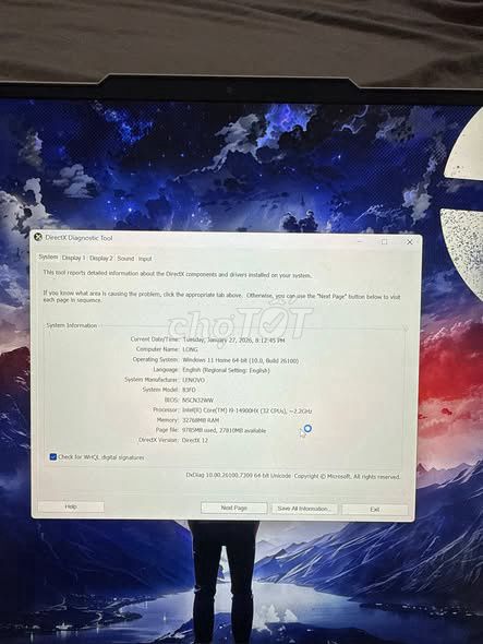 Lenovo Legion 7 i9-14900HX 16 inch. Mua bán Laptop tại Quận Tân Phú Tp Hồ Chí Minh được đăng bởi Hội Đồ Điện Tử hình 1