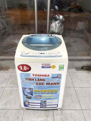 Máy giặt Toshiba 9kg inverter siêu êm.Giặt vắt khô