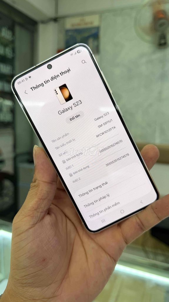 Samsung Galaxy S23 8GB/128GB Trắng. Mua bán Điện thoại tại Quận Bình Thạnh Tp Hồ Chí Minh được đăng bởi Phan Luận hình 1