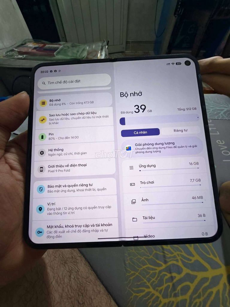 Google Pixel 9 Pro Fold 512GB giao lưu. Mua bán Điện thoại tại Thành phố Biên Hòa Đồng Nai được đăng bởi Long Huynh hình 1