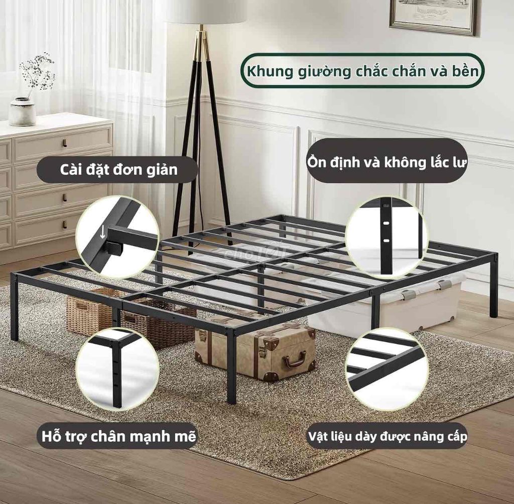 Giường sắt 1m4 x 2m Đen Đã sử dụng. Mua bán Giường, chăn ga gối nệm tại Thành phố Thủ Đức Tp Hồ Chí Minh được đăng bởi Kim Phụng hình 1