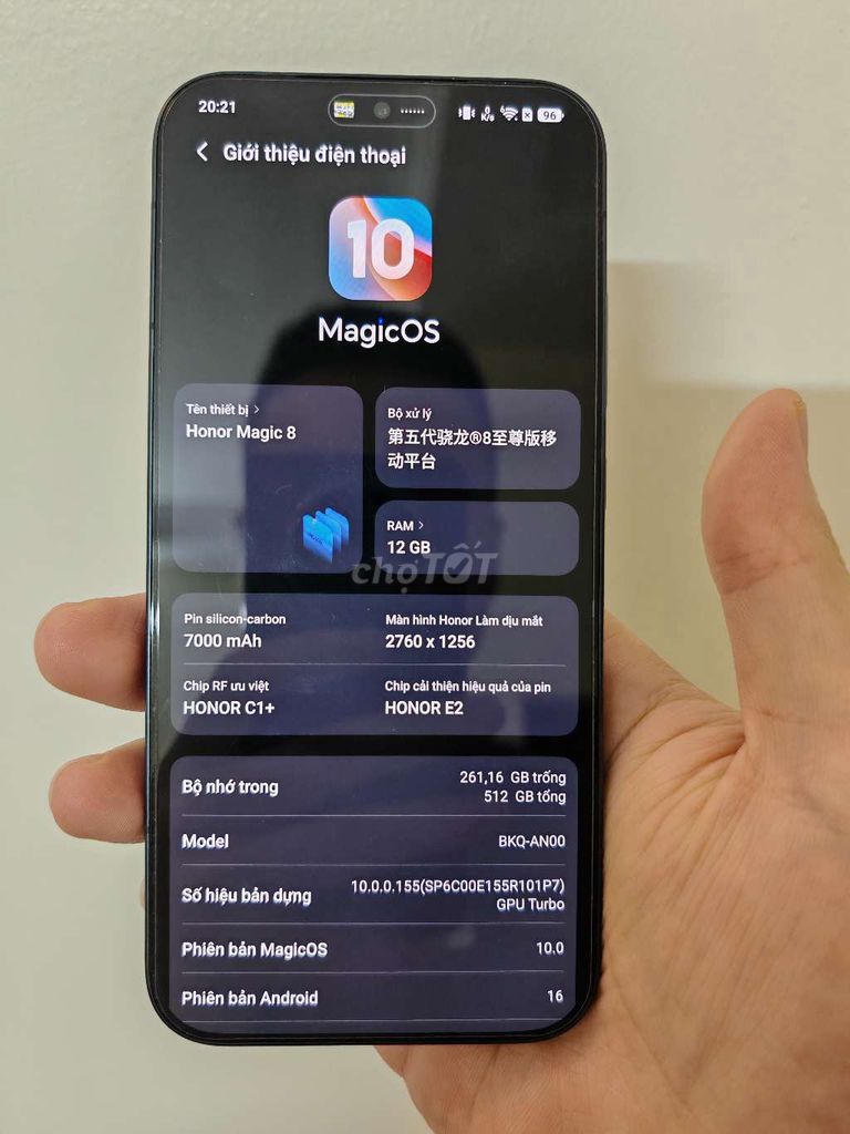 Honor Magic 8 12GB/512GB Đen. Mua bán Điện thoại tại Quận Cầu Giấy Hà Nội được đăng bởi trung tran hình 1