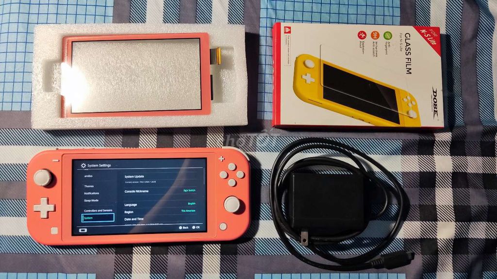 Switch Lite Hack 512GB, cảm ứng new, cường lực new