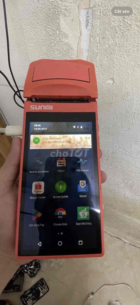 Máy pos sumi 2 sim đốm màn xài chữa cháy ok