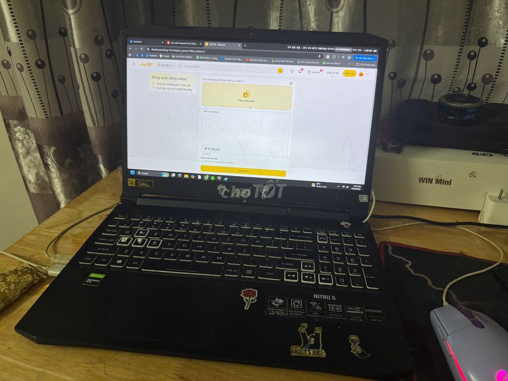 Acer Nitro 5 - Ram 16gb -512gb -GTX 1650. Mua bán Laptop tại Quận Hà Đông Hà Nội được đăng bởi Bùi Thế Quân hình 1