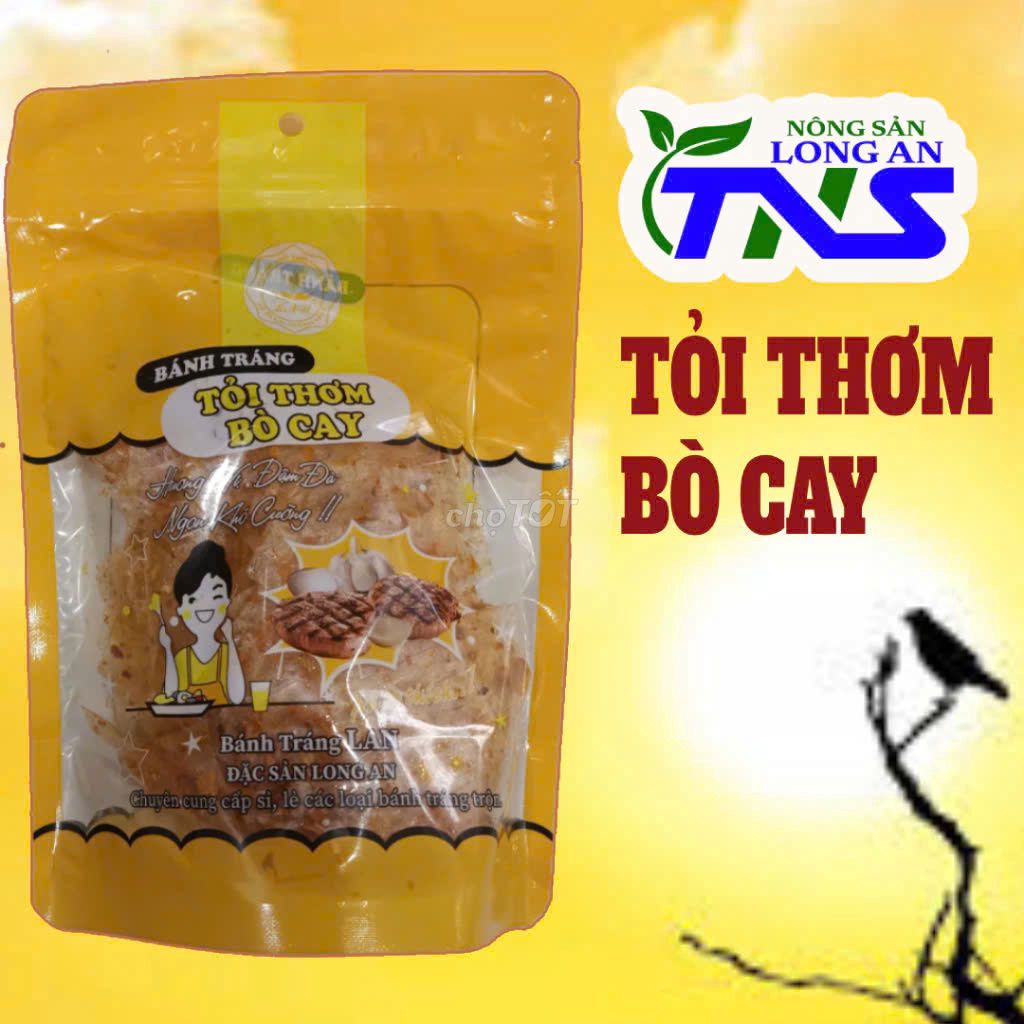 Bánh tráng phường 2 (Lan) Tỏi thơm bò cay 100g