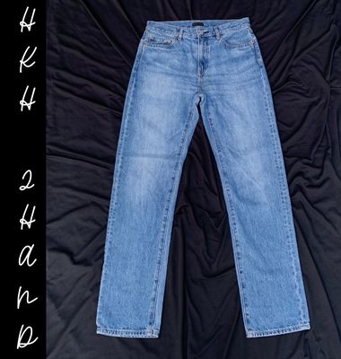 Quần jeans nam UNIQLO xanh-sz 30-cứng vừa-FREESHIP