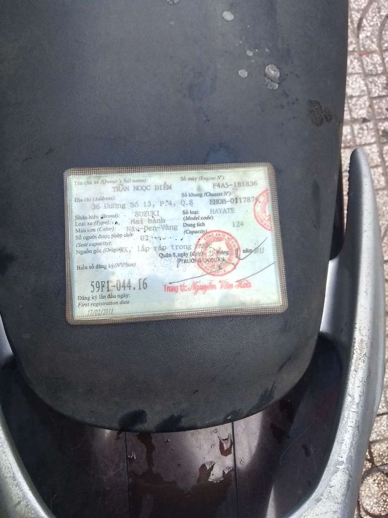 Su Hayate bstp giấy tờ đầy đủ ĐK 2011. Mua bán Xe máy tại Quận Tân Phú Tp Hồ Chí Minh được đăng bởi gia tường  hình 7