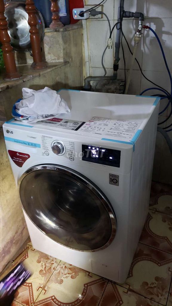 LG 9kg inverter, zin nguyên bản nhà máy. Mua bán Máy giặt tại Huyện Gia Lâm Hà Nội được đăng bởi CHUYÊN CÁC LOẠI MÁY GIẶT hình 1