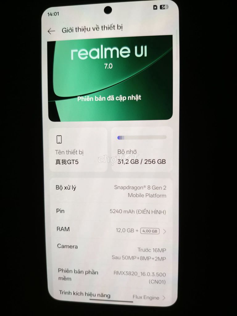 Realme GT5 256GB Xám. Mua bán Điện thoại tại Quận Bắc Từ Liêm Hà Nội được đăng bởi Văn Khánh Vũ hình 1