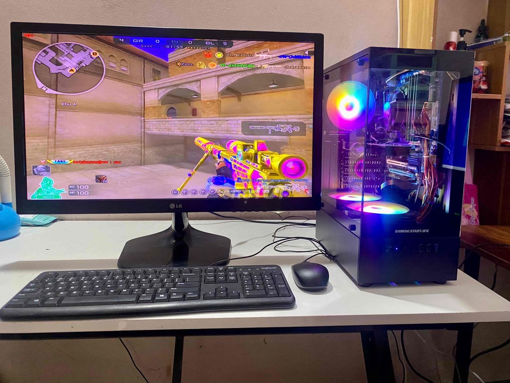 pc chơi game.  màn  LG LED 27 ich full hd đẹp. Mua bán Máy tính để bàn tại Quận Bắc Từ Liêm Hà Nội được đăng bởi tiến hình 1