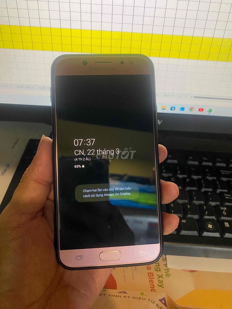 Samsung J7 Pro Vàng hồng. Mua bán Điện thoại tại Quận 11 Tp Hồ Chí Minh được đăng bởi nhanhuynh hình 1