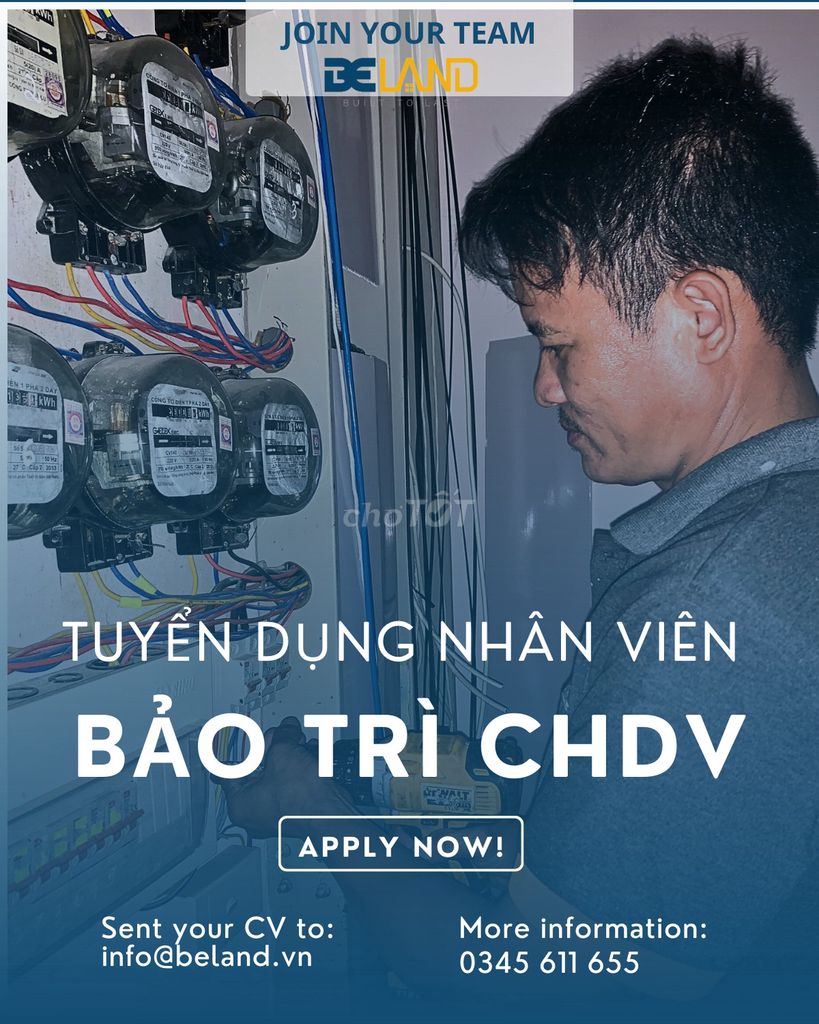 TUYỂN DỤNG NHÂN VIÊN BẢO TRÌ HỆ THỐNG CĂN HỘ DV