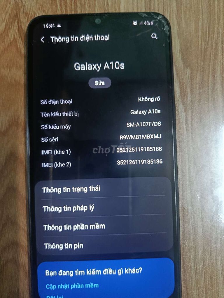 Samsung Galaxy A10s Đen Nứt kính. Mua bán Điện thoại tại Thành phố Thủ Đức Tp Hồ Chí Minh được đăng bởi tèo hình 1