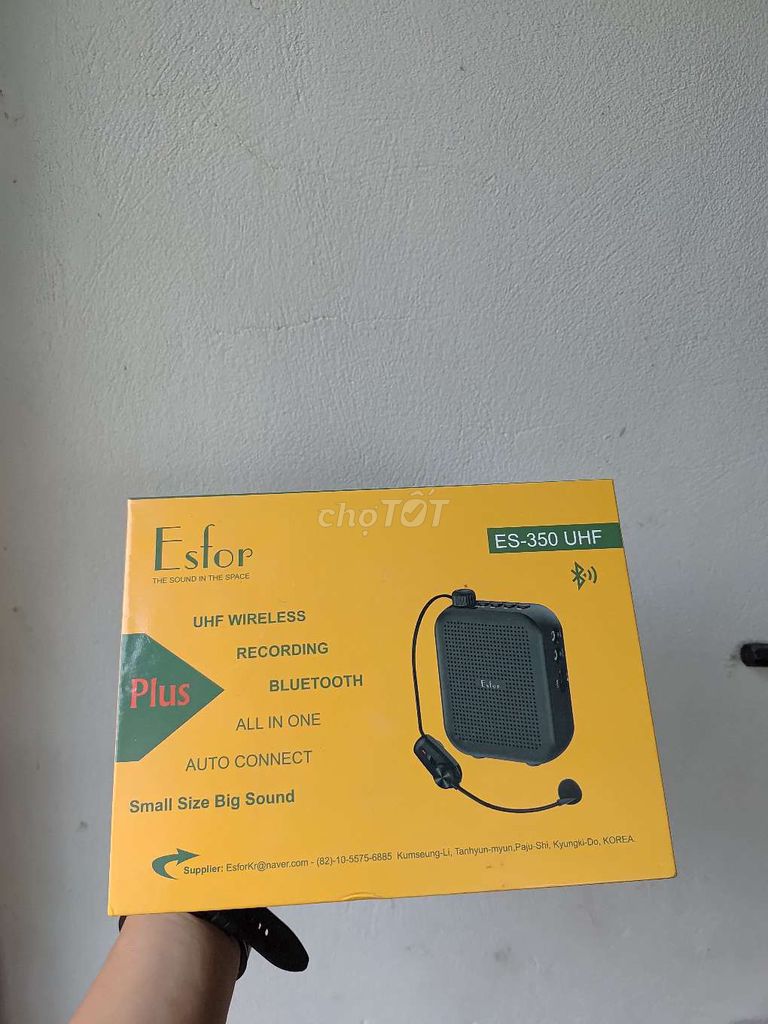 Micro trợ giảng Esfor ES-350 UHF Vàng đồng. Mua bán Tivi, Âm thanh tại Huyện Sóc Sơn Hà Nội được đăng bởi thao shiper hình 1