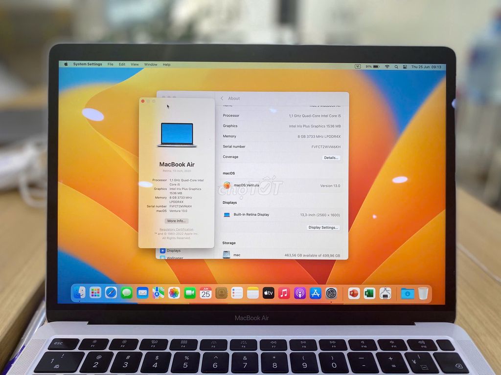Macbook Air 2020 Core i5 Ram 8Gb SSD 512Gb. Mua bán Laptop tại Quận 10 Tp Hồ Chí Minh được đăng bởi Lapvn hình 1