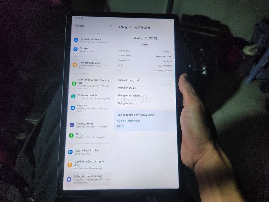 Samsung Galaxy Tab S7 FE 12.4 inch 4GB/64GB Đen. Mua bán Máy tính bảng tại Quận Bình Thạnh Tp Hồ Chí Minh được đăng bởi tùng  hình 1
