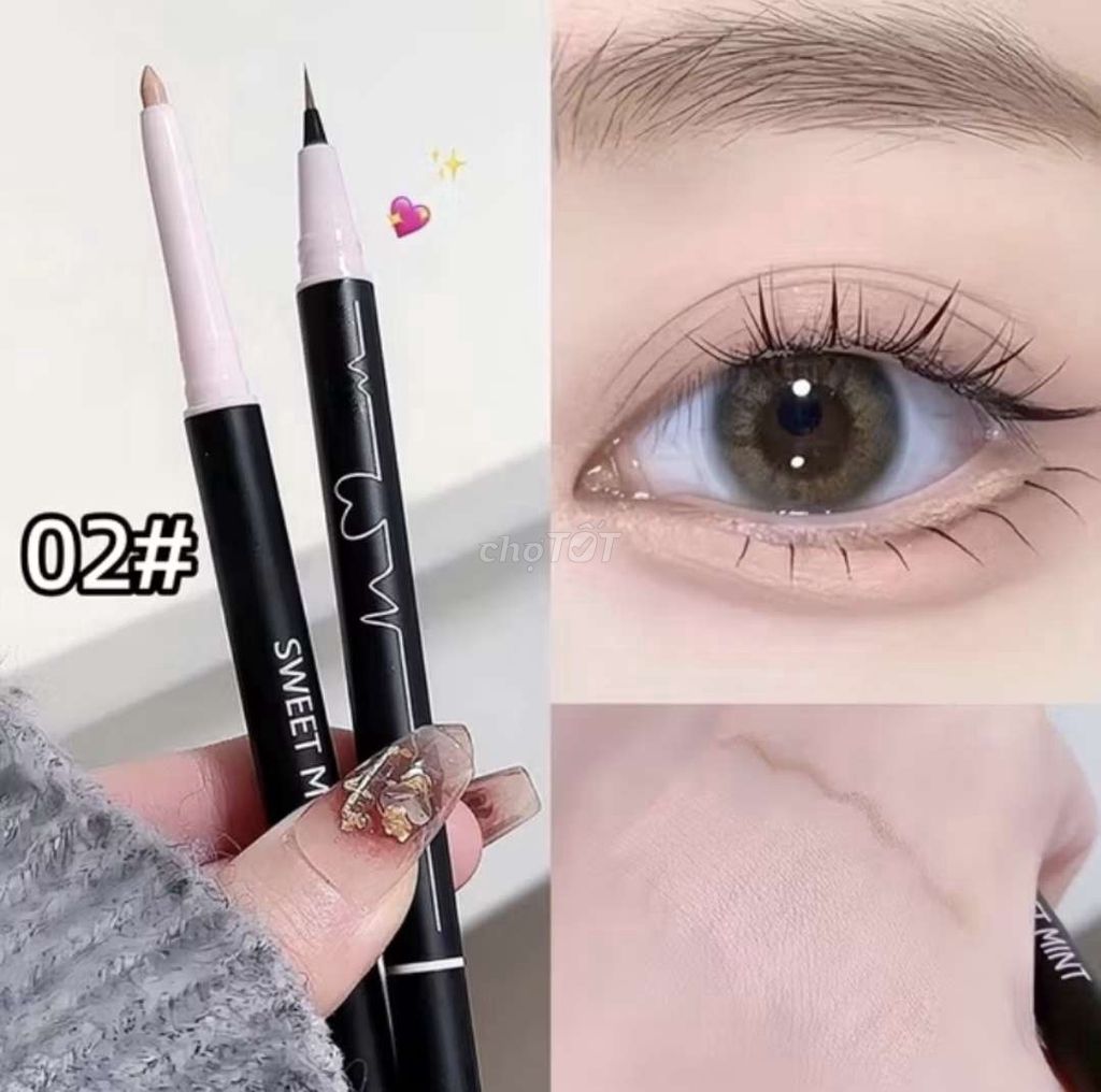 Bút kẻ mắt Nữ Nâu 2 đầu. Mua bán Phụ kiện thời trang khác tại Thành phố Vĩnh Long Vĩnh Long được đăng bởi ST STORE chuyên sỉ hình 1