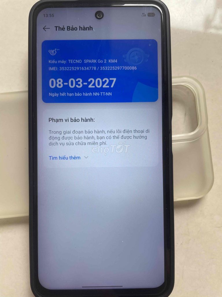 TECNO SPARK Go 2 , Đẹp Như Mới. Mua bán Điện thoại tại Quận 6 Tp Hồ Chí Minh được đăng bởi Trantuandat hình 1