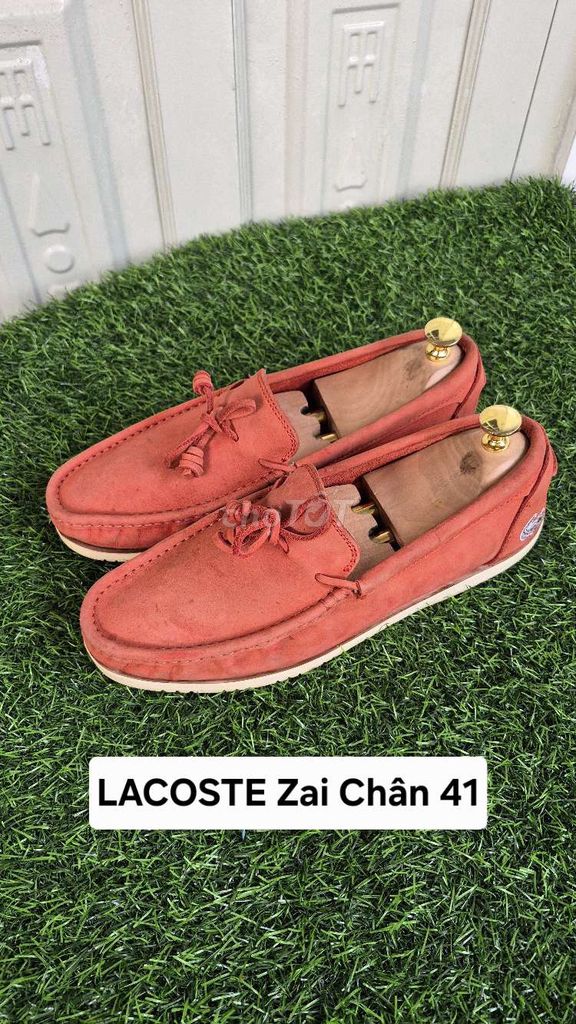 Giày lười Lacoste Da lộn Nam Cam 40.5. Mua bán Giày dép tại Huyện Nhơn Trạch Đồng Nai được đăng bởi Túi Si Ngọc Khánh  hình 1