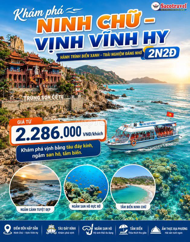 Dịch vụ du lịch Ninh Chữ - Vĩnh Hy. Du lịch tại Quận Tân Bình Tp Hồ Chí Minh được đăng bởi Nghi Vu hình 1