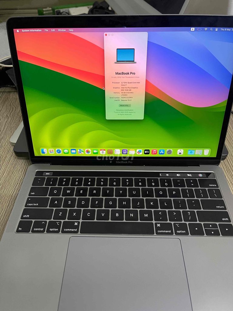 Macbook pro touchbar 13” 2018 i7/16g/512g bh 3 th. Mua bán Laptop tại Quận 3 Tp Hồ Chí Minh được đăng bởi Phúc Nguyễn hình 4